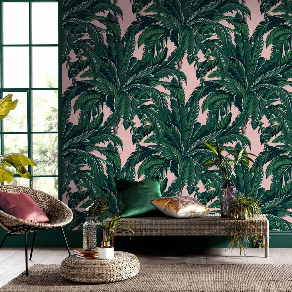 graham-brown-daintree-palm-blush-wallpaper-pink-leaves-wallpaper-we-are-carbon-neutral image