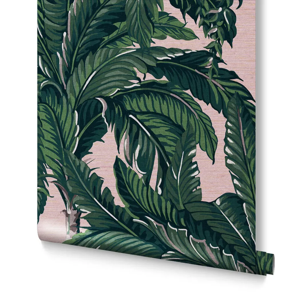 Daintree Palm Blush Wallpaper - Pink