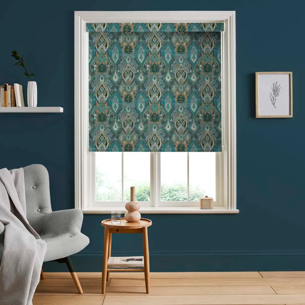 Daraee Tapestry Midnight Roller Blind - Blue