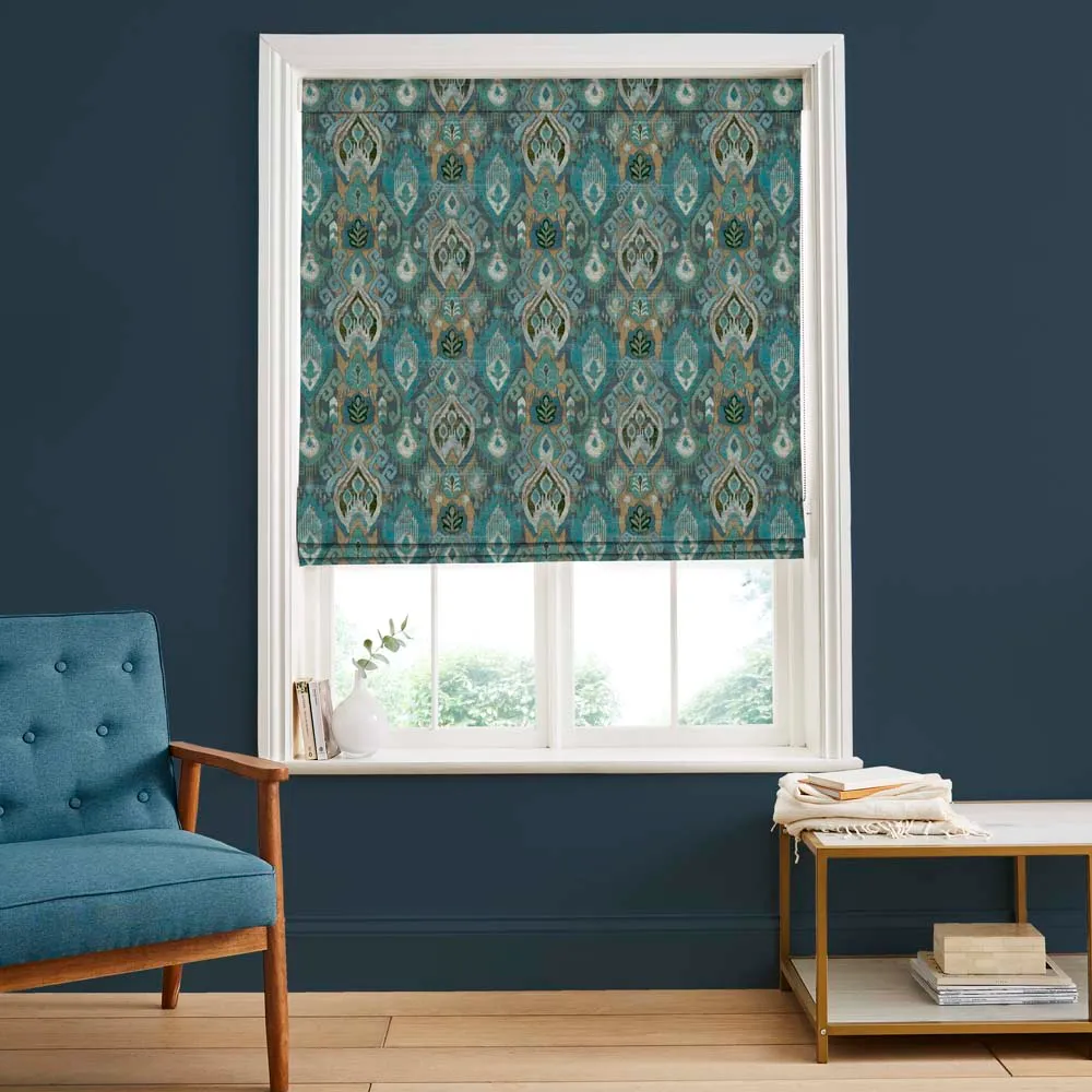 Daraee Tapestry Midnight Roman Blind - Blue