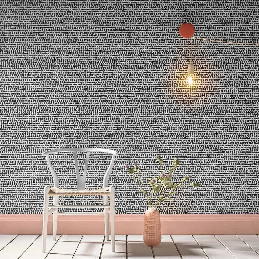 Dots Abstract Wallpaper - Black, White