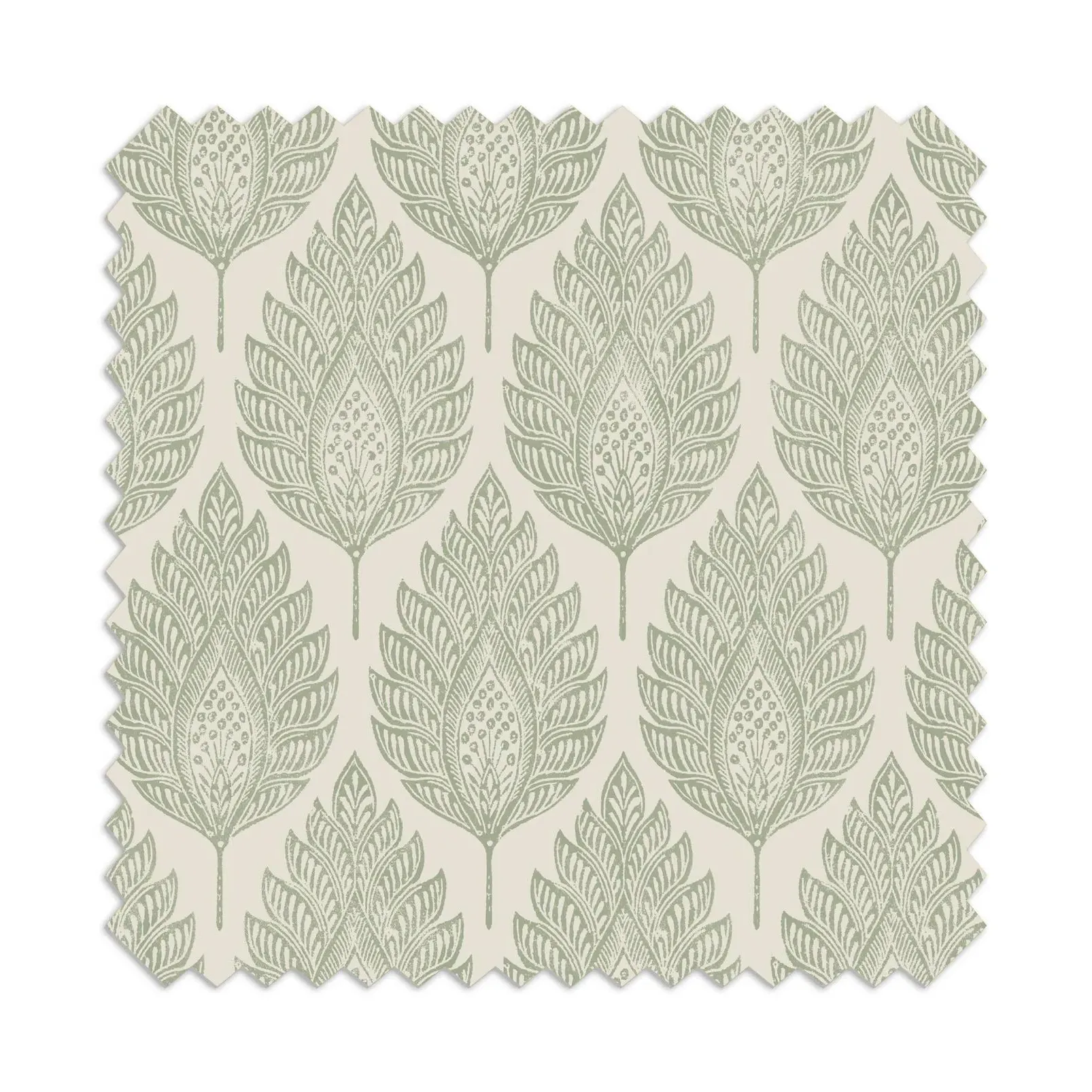 Flame Leaf Made to Measure Curtains - Green image