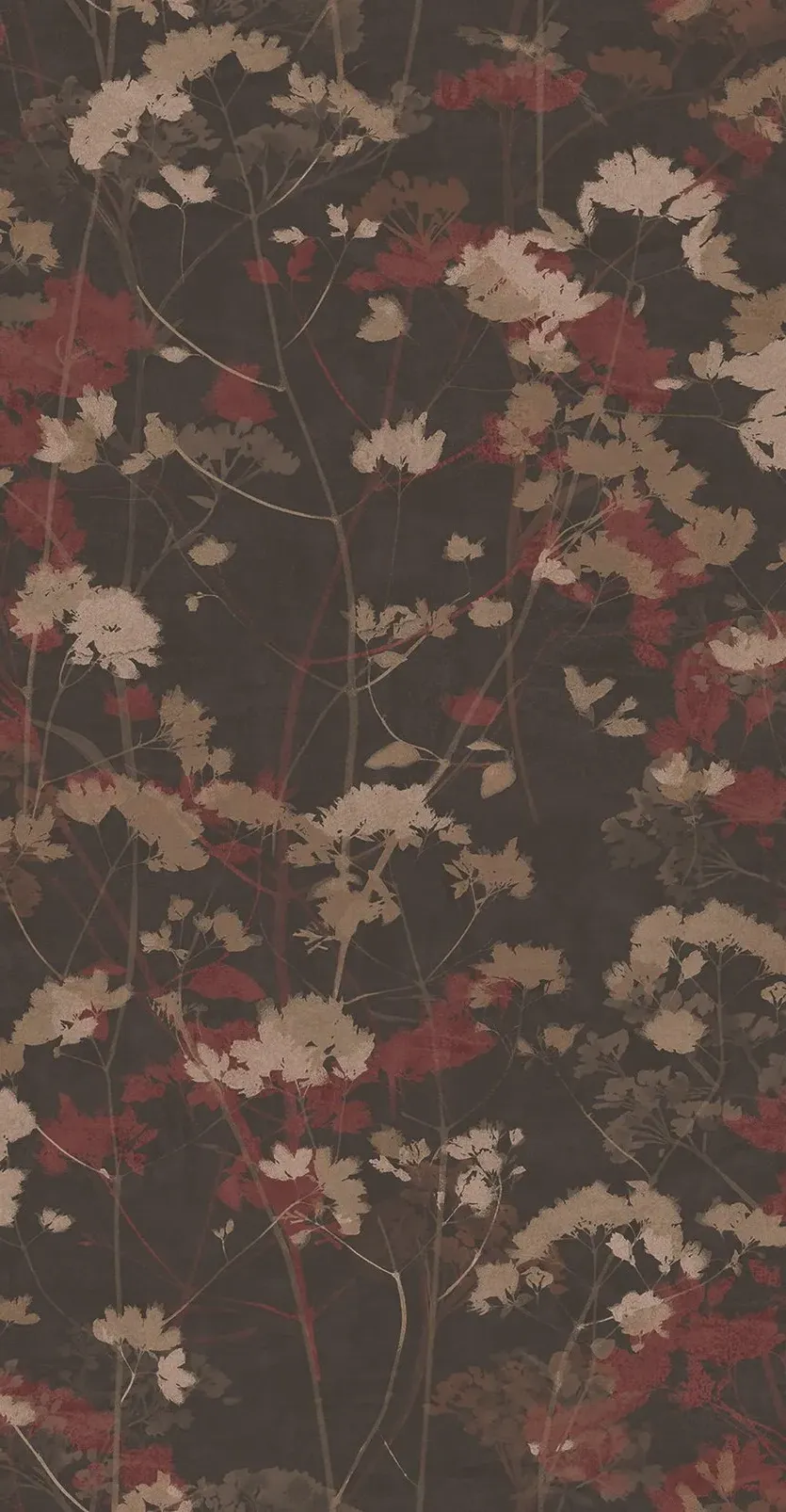 Flower Press Glastonbury Wallpaper - Brown