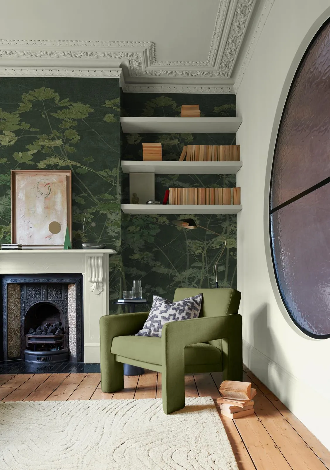 Flower Press Wall Mural - Emerald