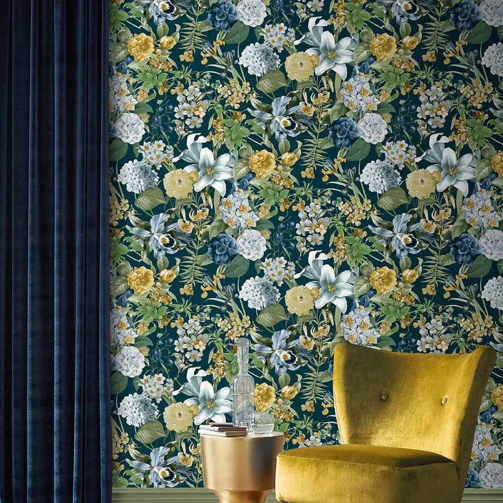 graham-brown-glasshouse-flora-wallpaper-blue-floral-wallpaper-we-are-carbon-neutral image