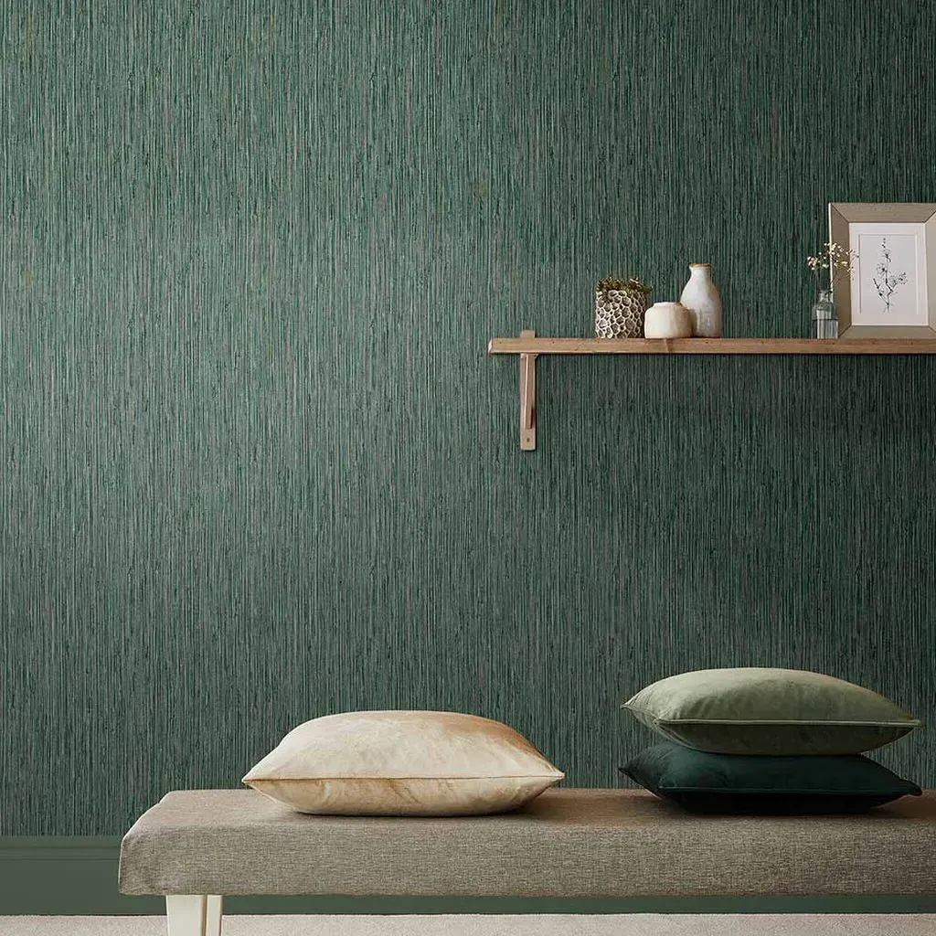 Grasscloth Texture Wallpaper - Pine