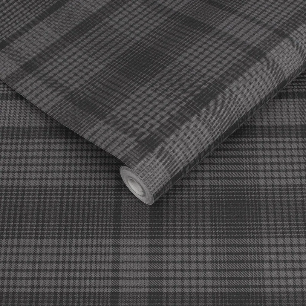 Heritage Plaid Wallpaper - Charcoal image