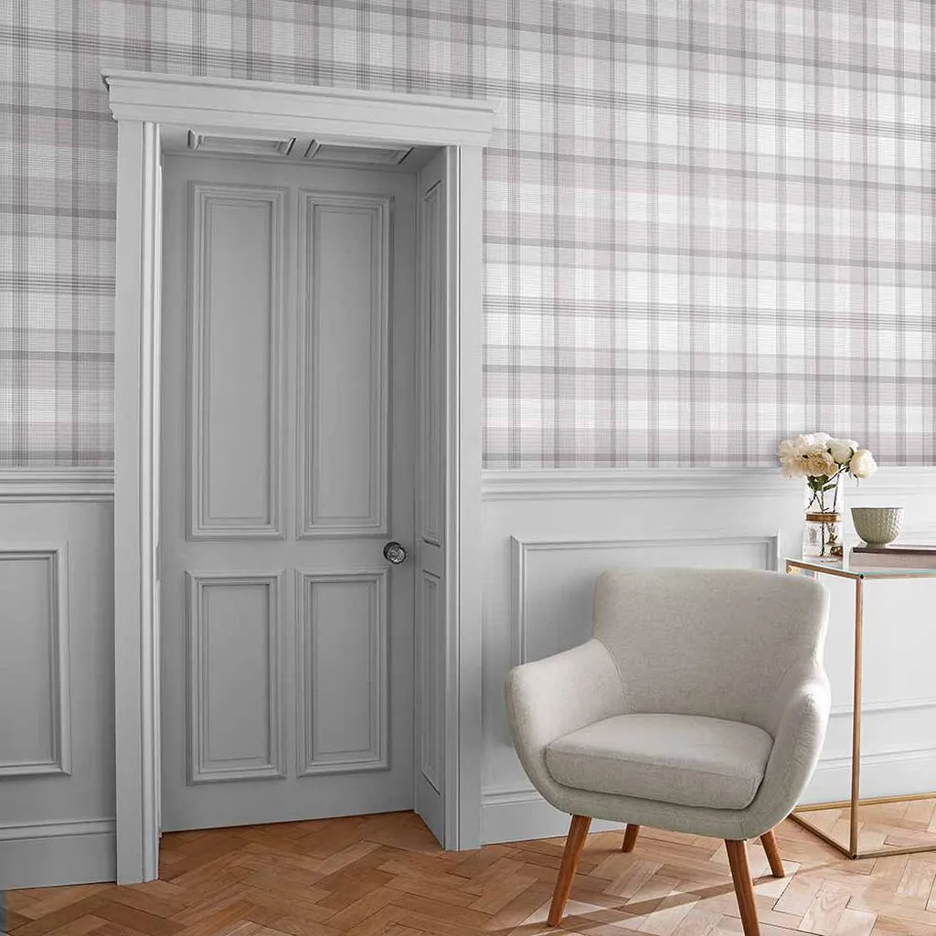 Heritage Plaid Wallpaper - Grey