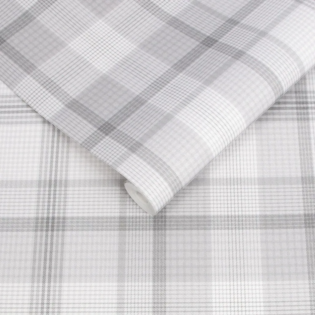 Heritage Plaid Wallpaper - Grey
