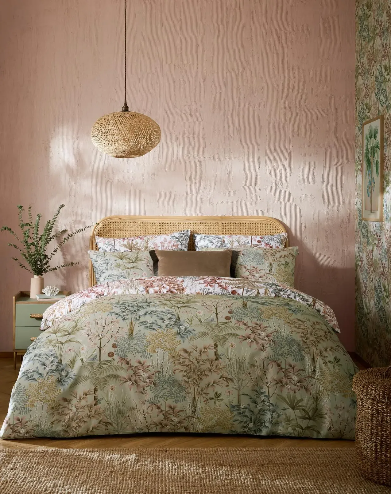 Jardin Botanico Duvet Cover Set - Soft Sage