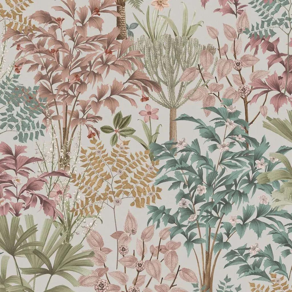 Jardin Botanico Light Tree Wallpaper - Pink