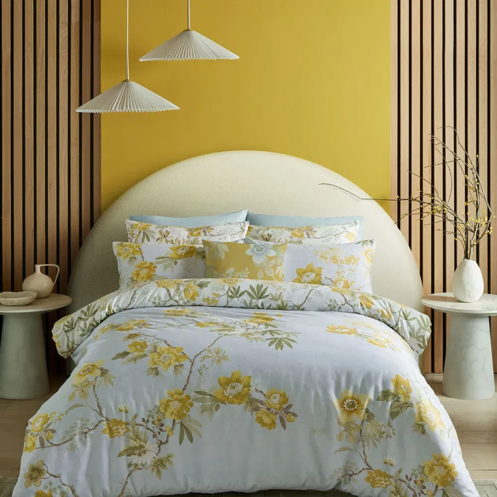 Kimono Dreams Duvet Cover Set - Yellow