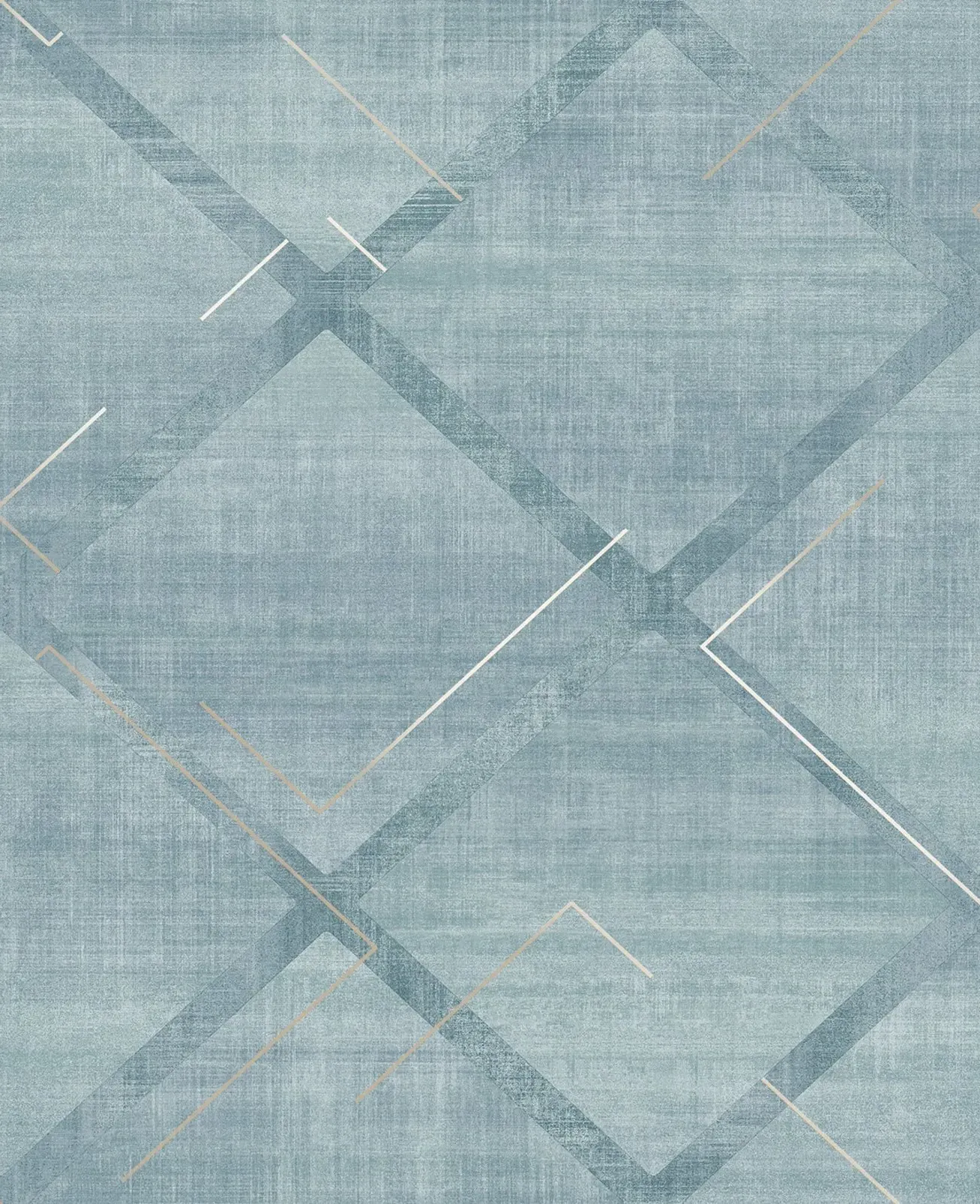 Lorenzo Geo Breathe Geometric Wallpaper - Blue