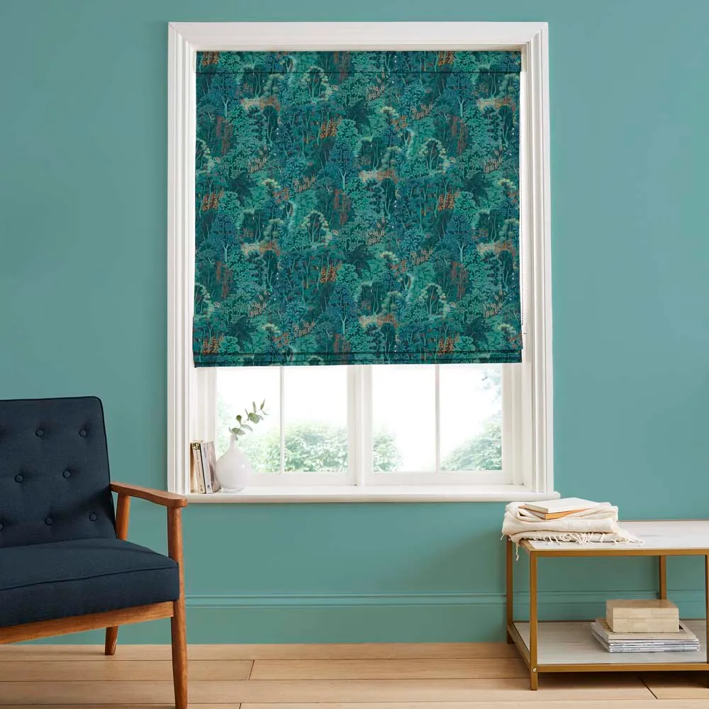New Eden Majestic Made to Measure Roman Blind - Teal