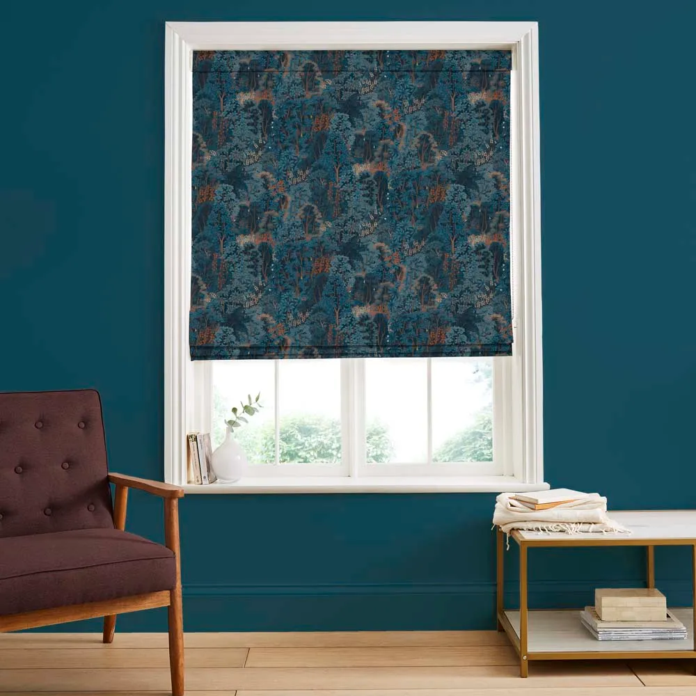 New Eden Navy Made to Measure Roman Blind - Blue