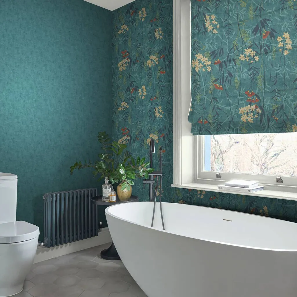 Obassia Silk Trail Wallpaper - Teal