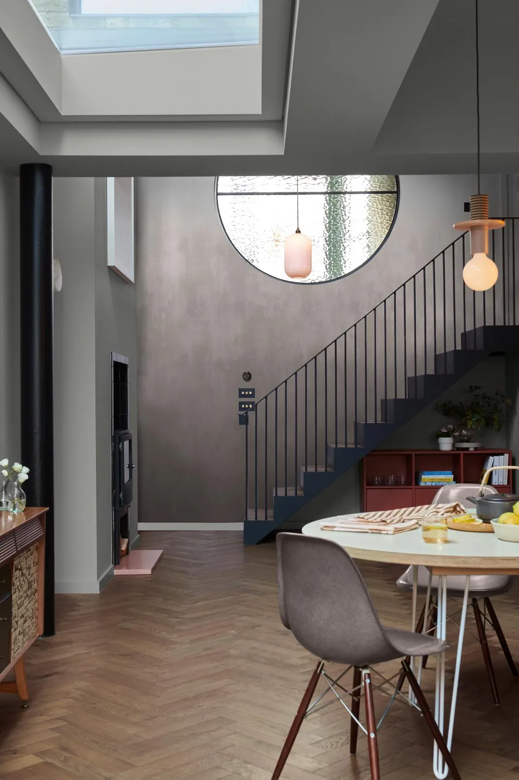 Oblique Ink Wall Mural - Charcoal