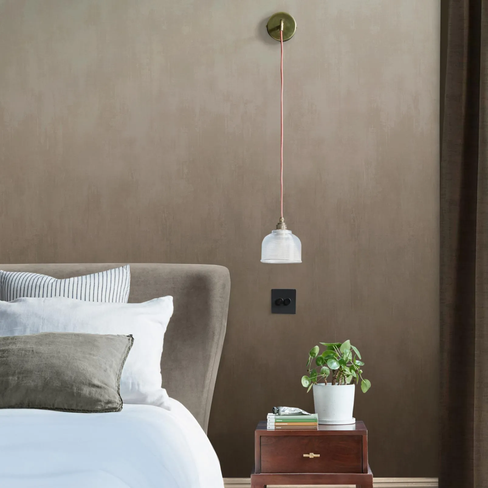 Oblique Ink Wall Mural - Chocolate