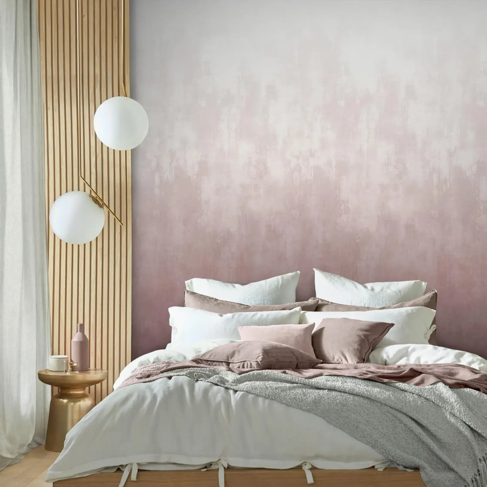 Oblique Ink Wall Mural - Wine