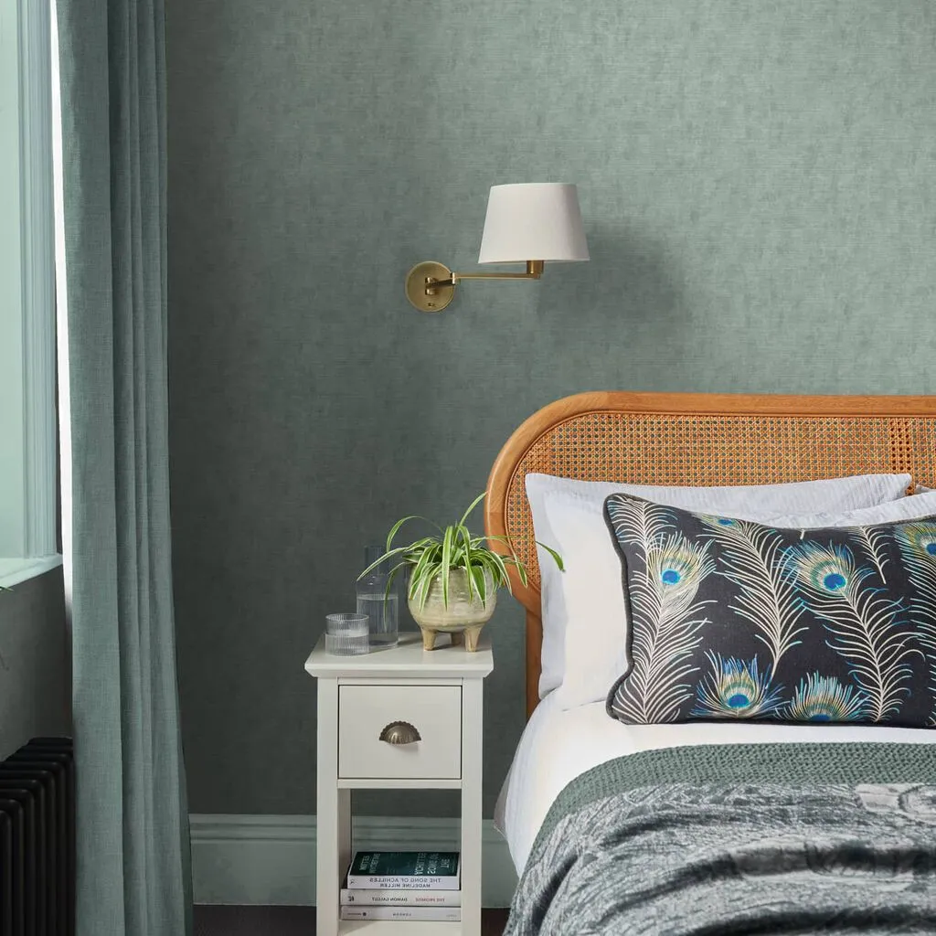 Organdy Silk Texture Wallpaper - Duck Egg Blue