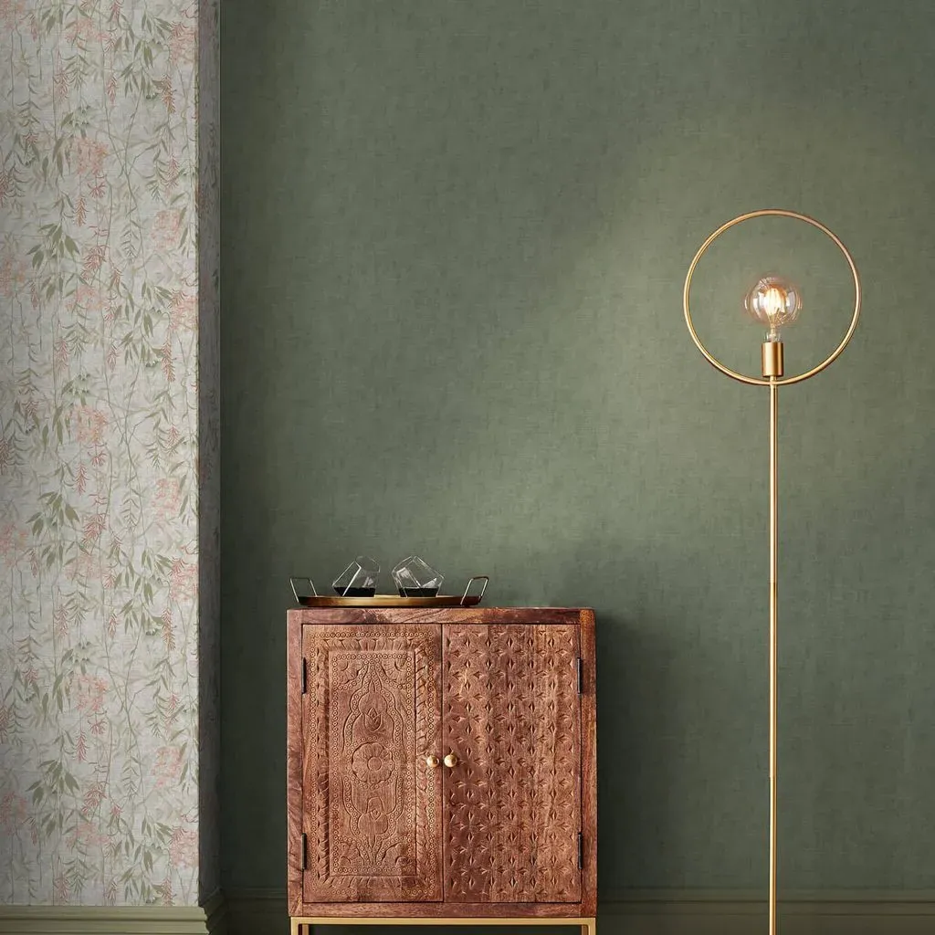 Organdy Silk Texture Wallpaper - Sage