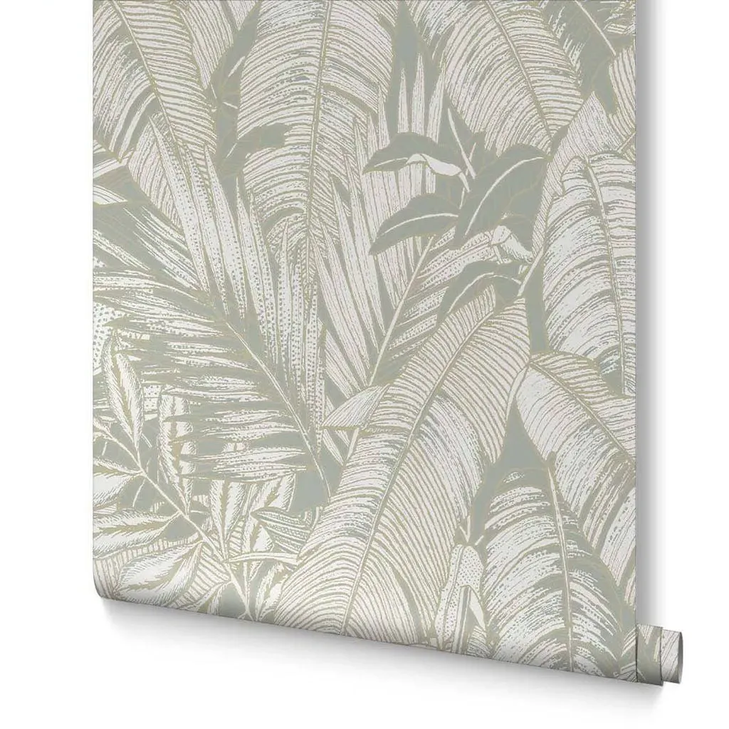 Paradys Sage Leaves Wallpaper - Green