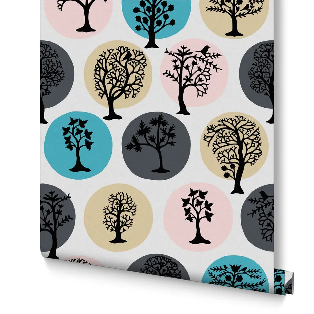 Party Land Magic Tree Wallpaper - Pink