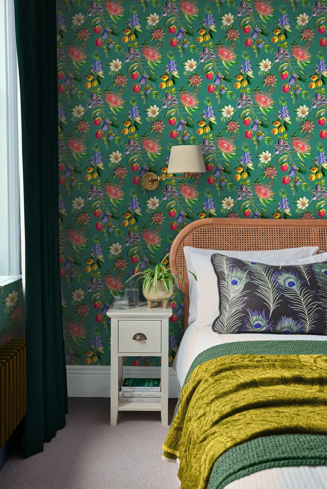 Physic Garden Botanical Wallpaper - Teal