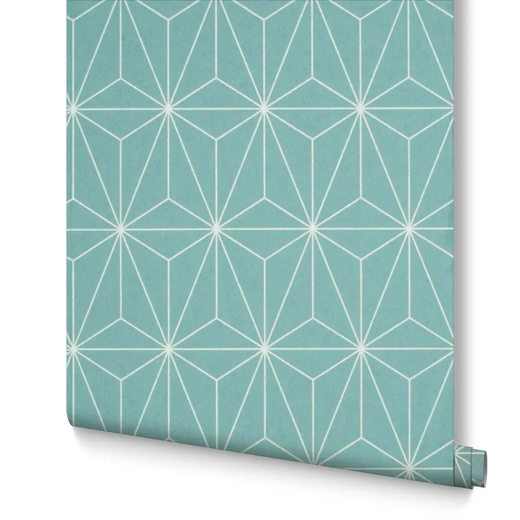 Prism Geometric Wallpaper - Mint