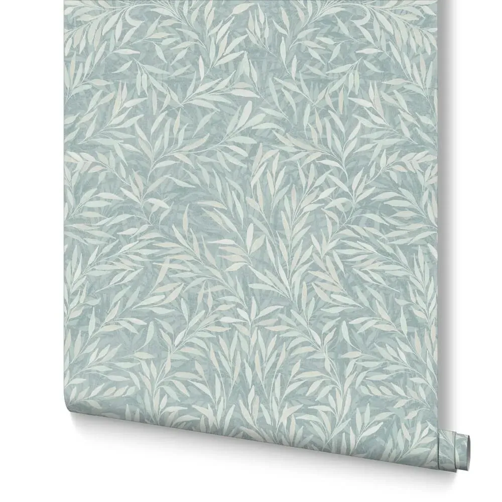 Salix Leaves Wallpaper - Blue