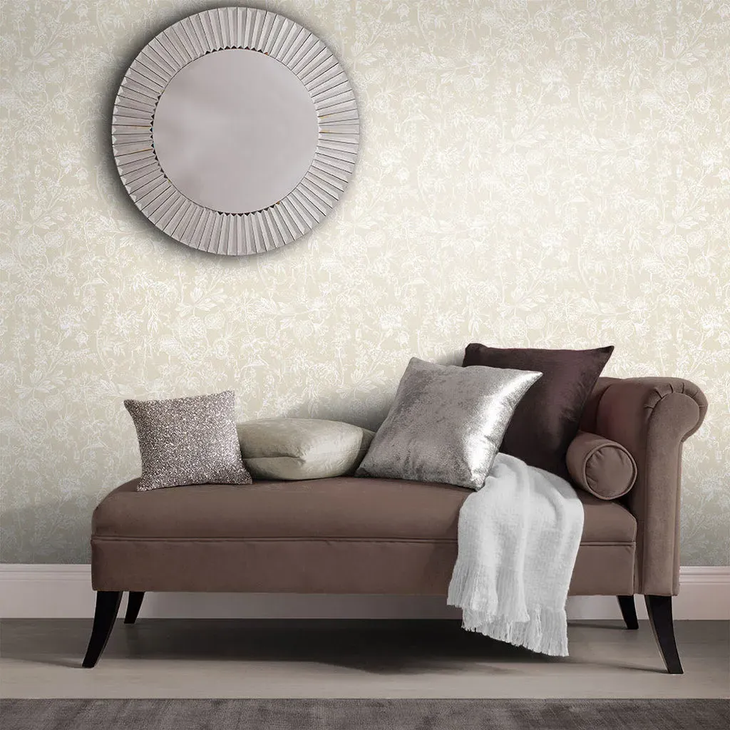 Stroma Fawn Floral Wallpaper - Fawn