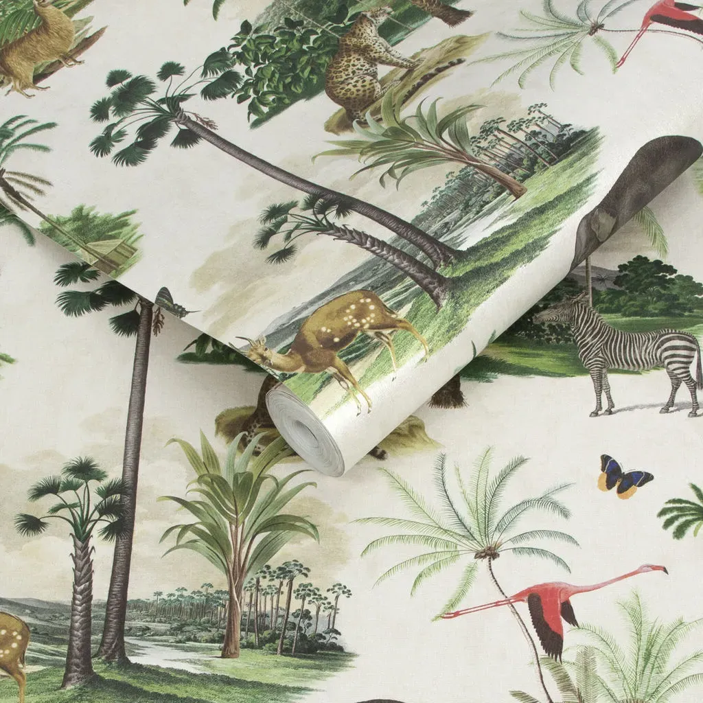 Tropique Zoo Wild Wallpaper - Green
