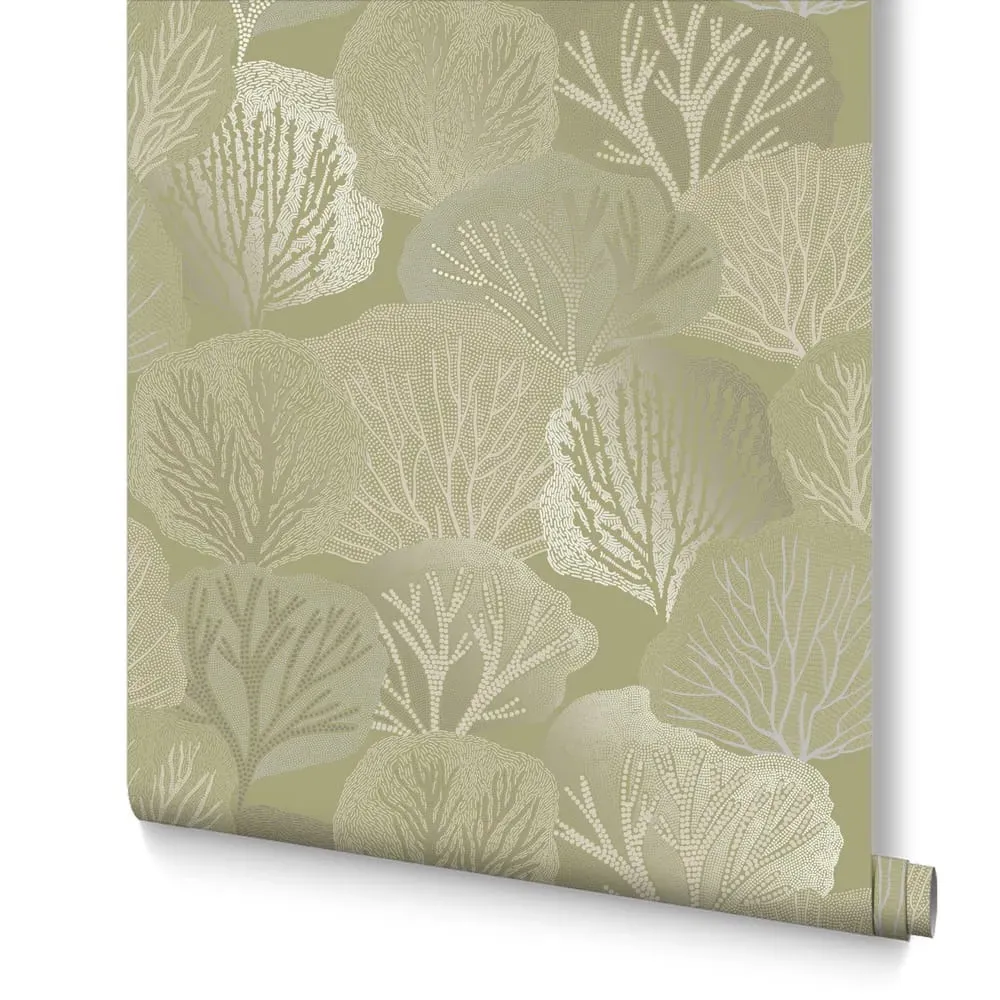 Twyla Sage Tree Wallpaper - Green