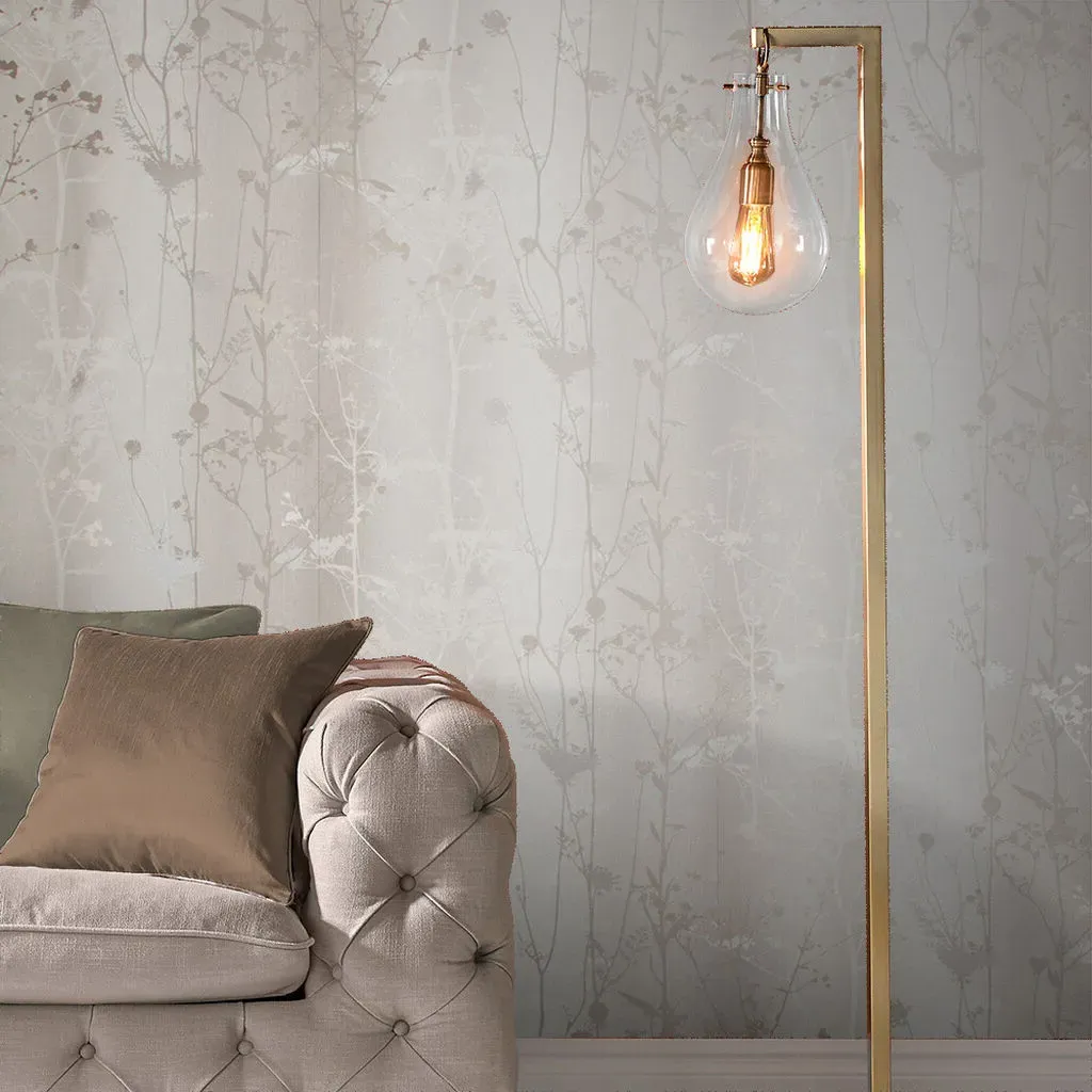 Wild Flower Sand Floral Wallpaper - Cream