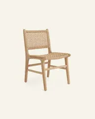 Hati Home Dining Chair - Paper Cord, Oak