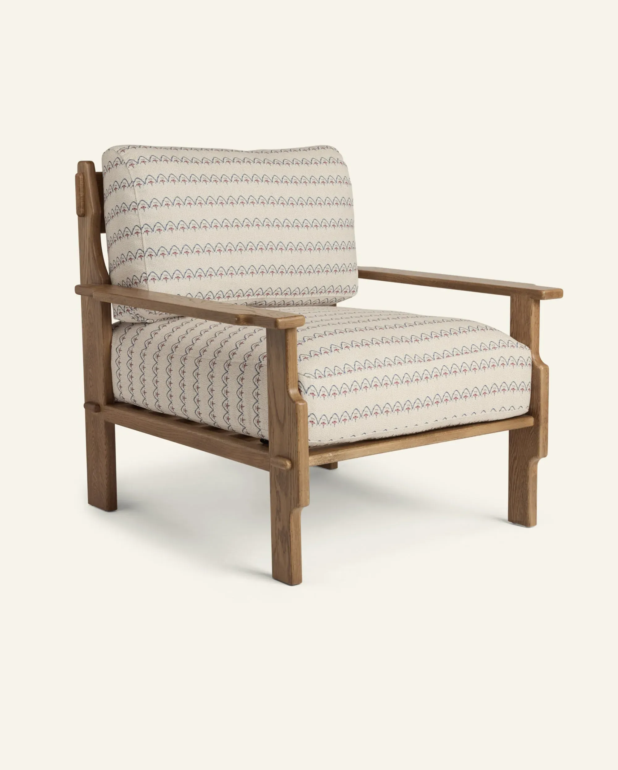 Leela Lounge Chair - Neutral Arches, Oak