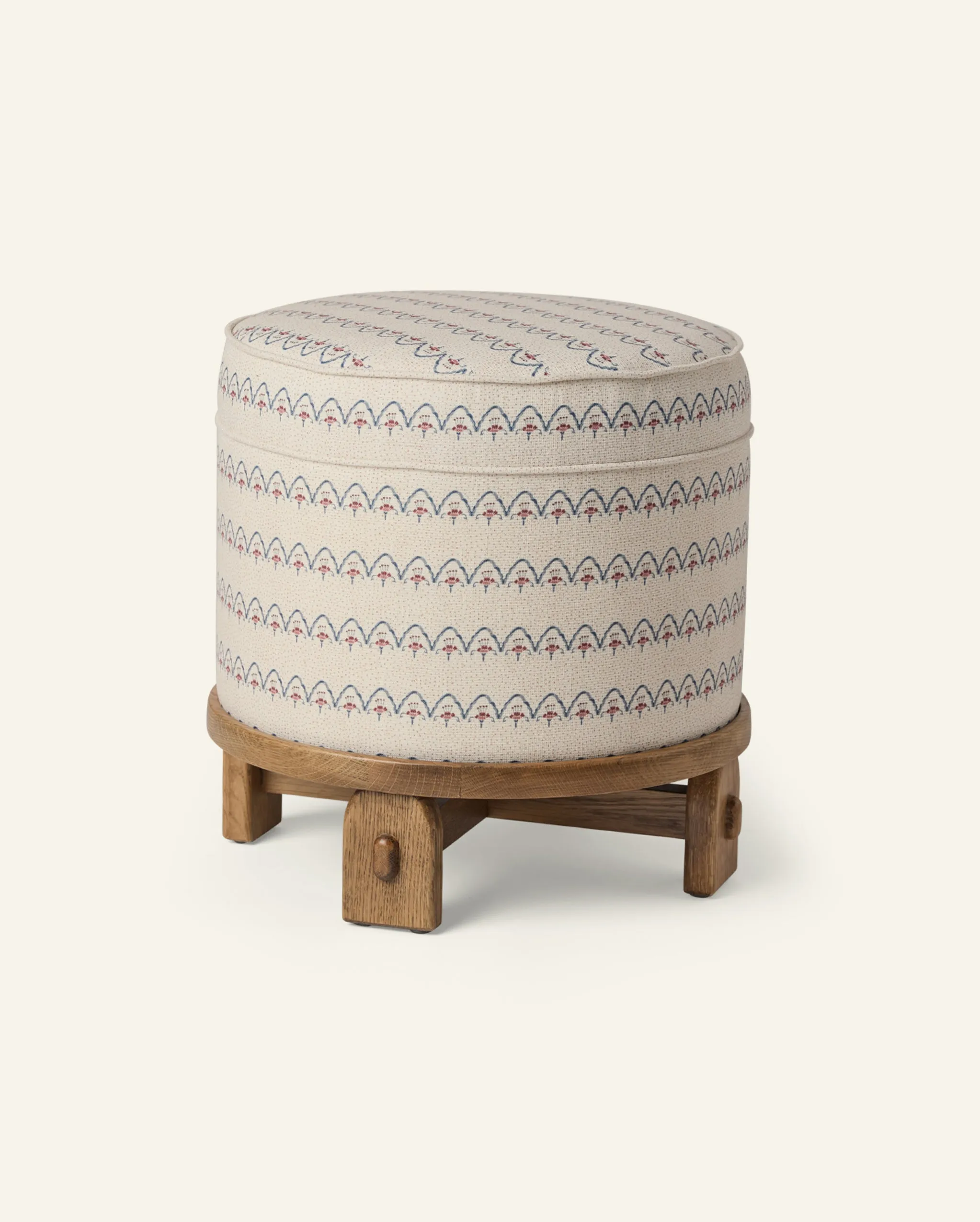 Yara Pouf - Neutral Arches, Oak