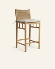 Ema Seat Cushion - Linen, Performance Fabric