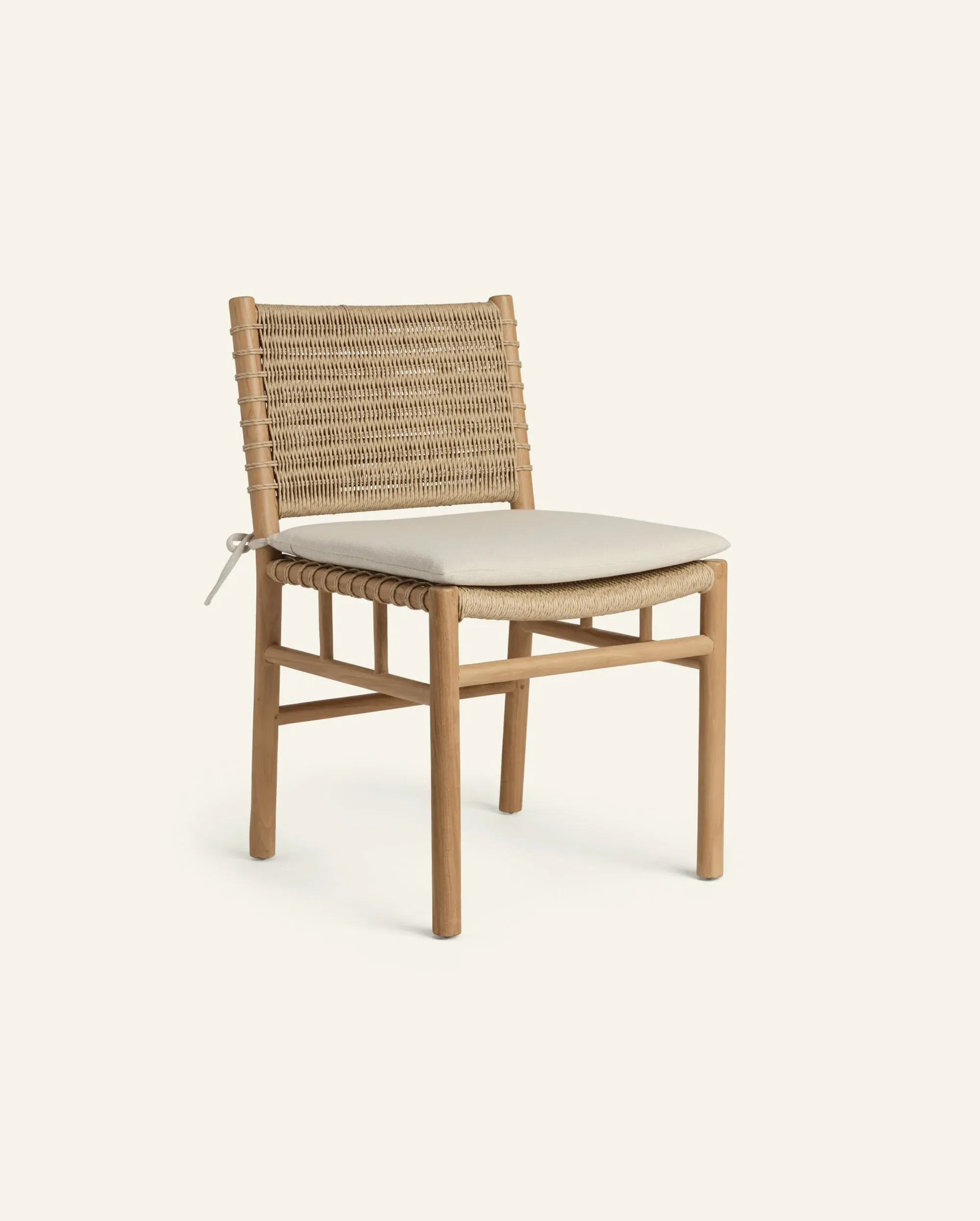 Ema Seat Cushion - Linen, Performance Fabric