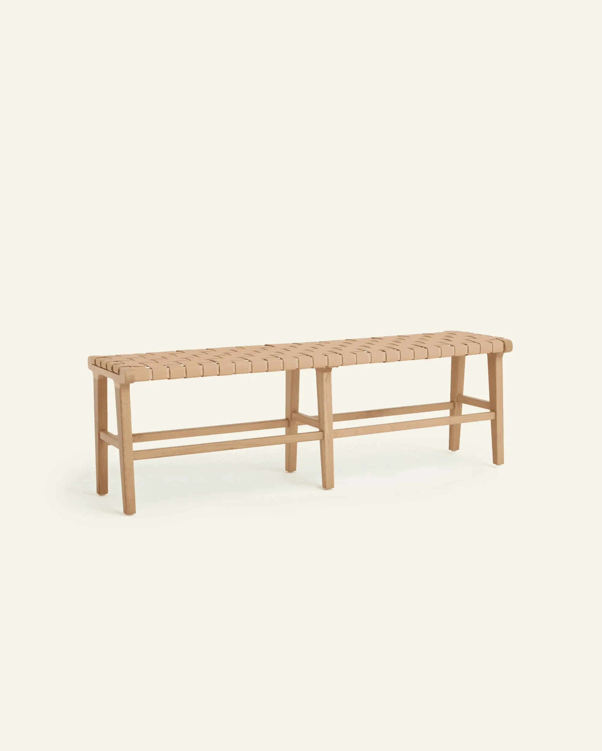 Hati Home Bench #2 - Natural, Full Grain Leather image