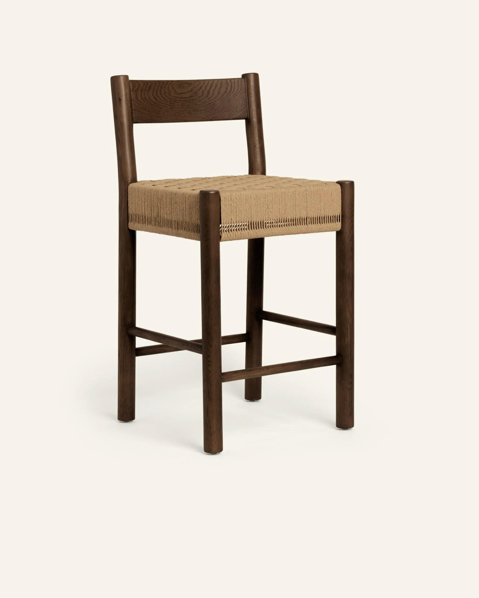 Isa Stool - Cherry Wood, Paper Cord image
