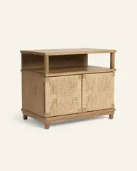 Suma Nightstand - White Oak, Natural Rush