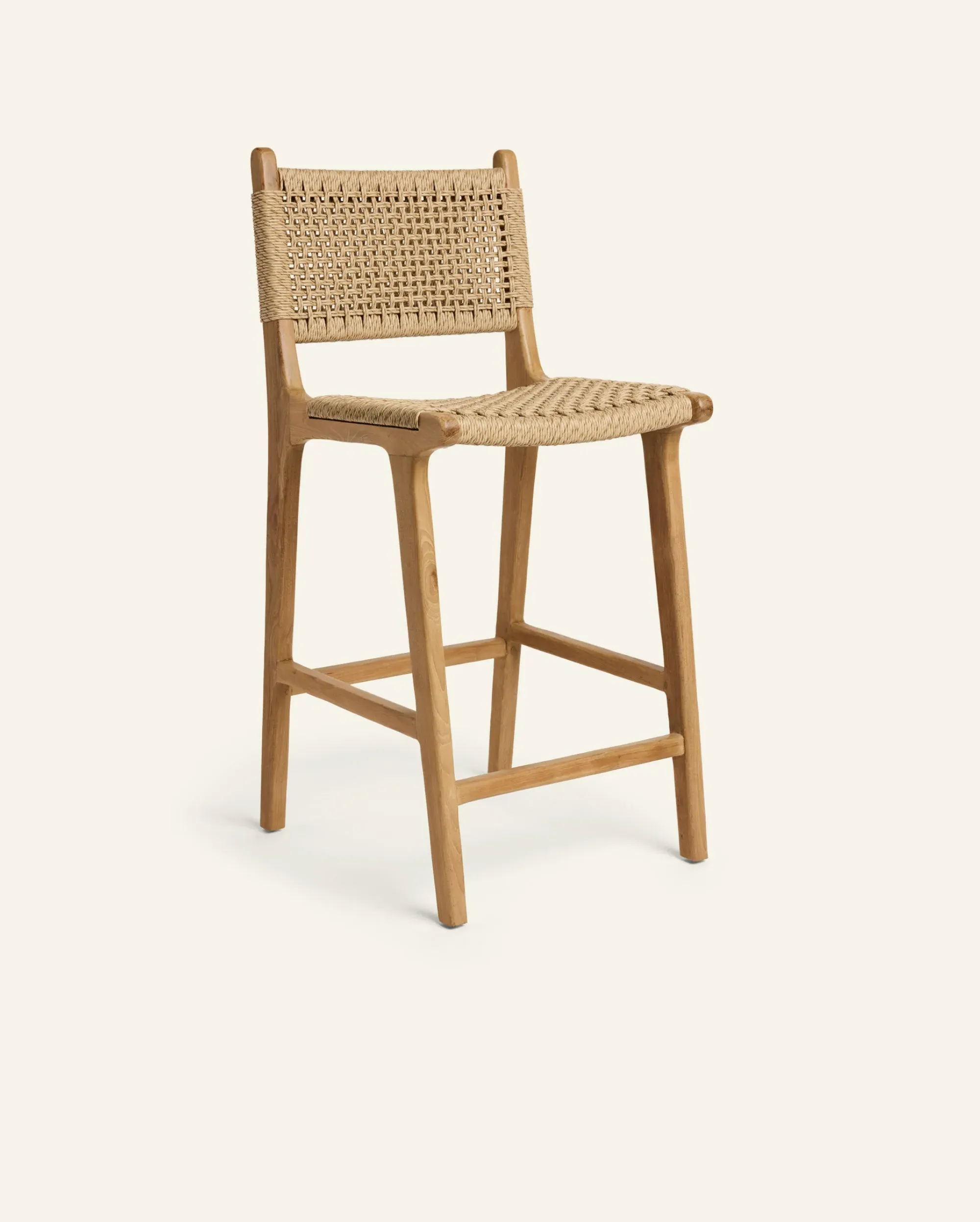 Hati Home Counter Stool - Outdoor Synthetic, Teak image