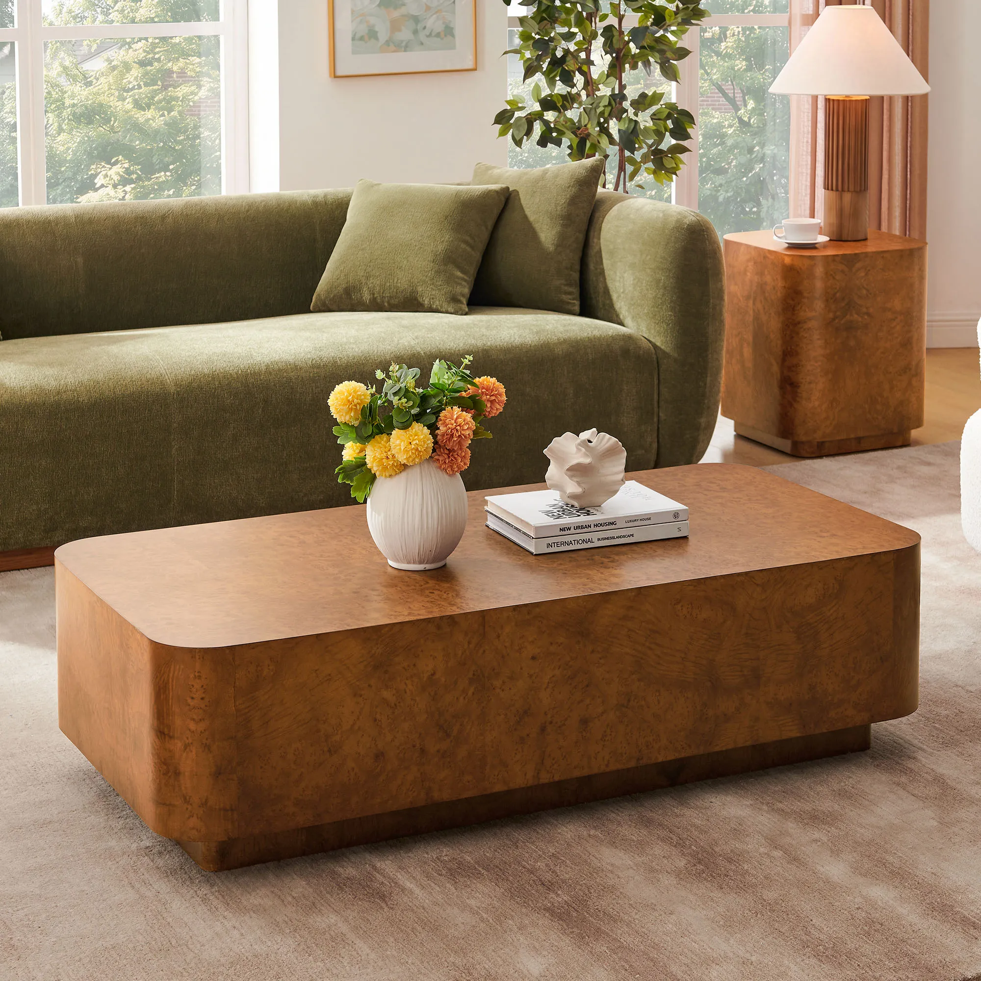 Briar Rectangular Coffee Table - Warm Brown, Plywood product