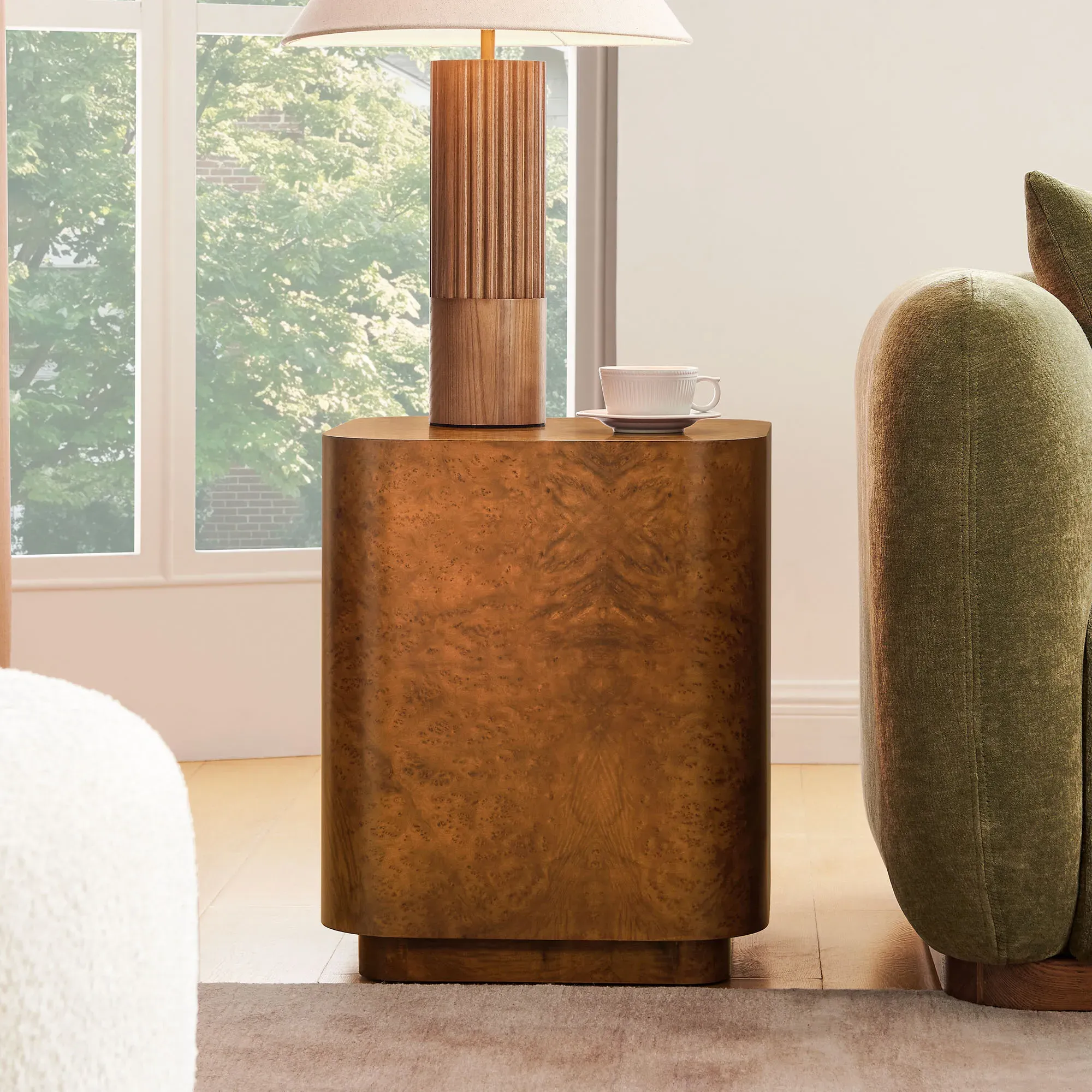 Briar Square Side Table - Warm Brown, Plywood product