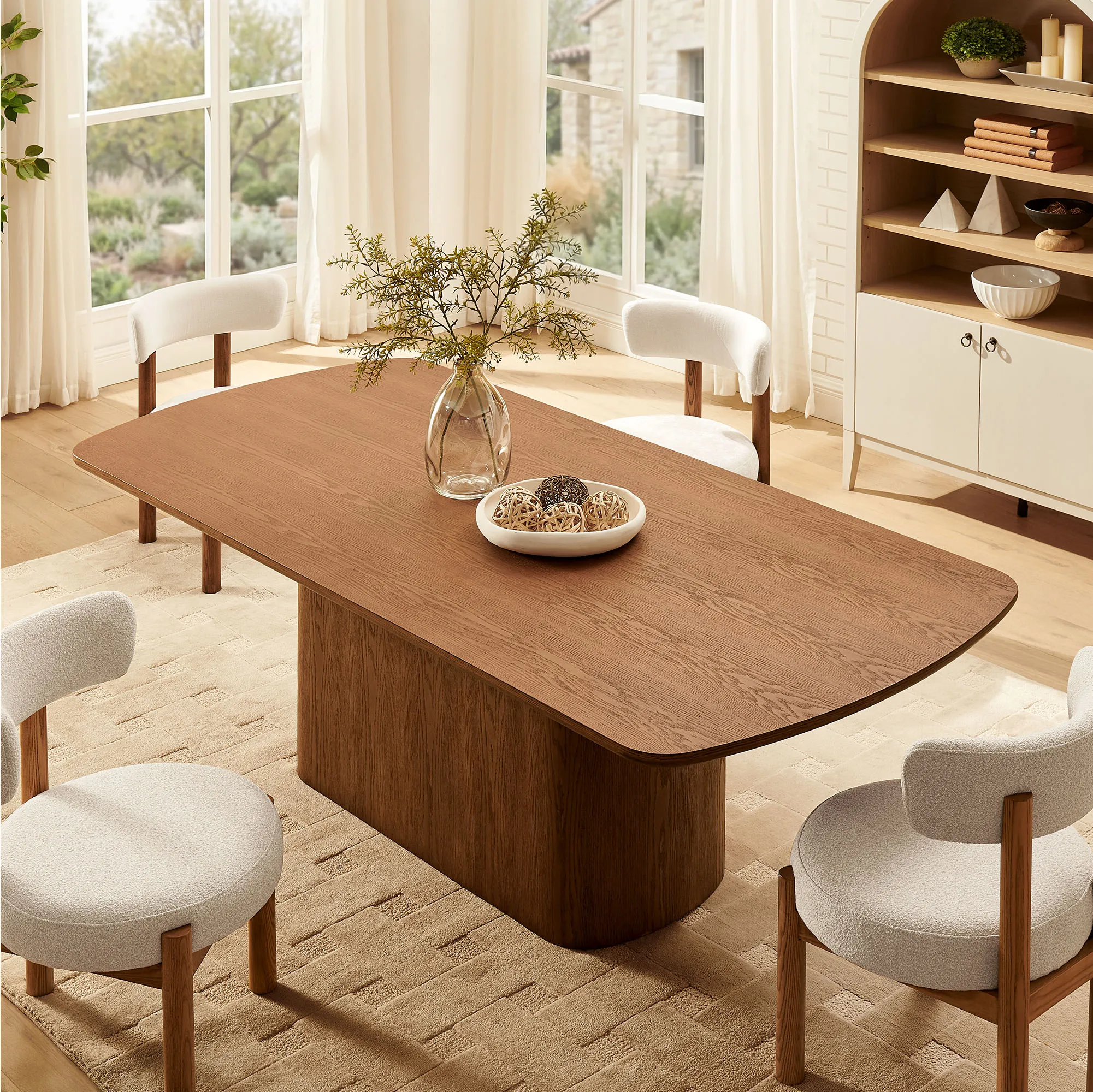 Brighton Rectangular Dining Table - Brown, Oak product