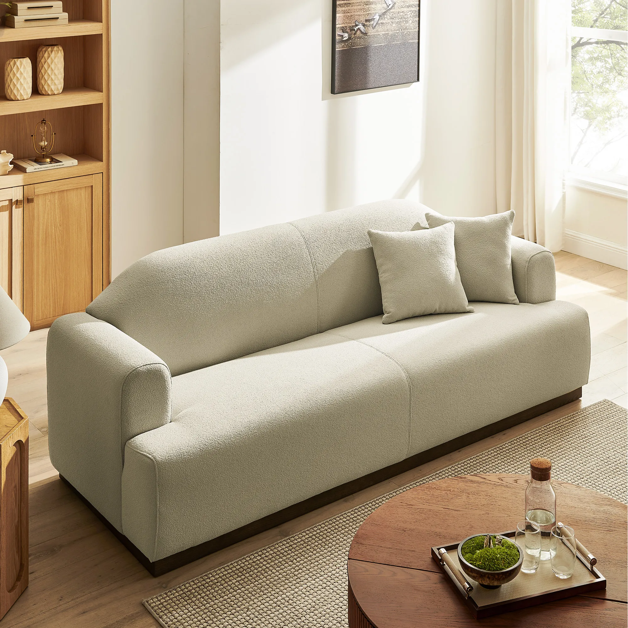 Brise Deep Seat Loveseat Spill-Resistant - Light Gray, Bouclé product