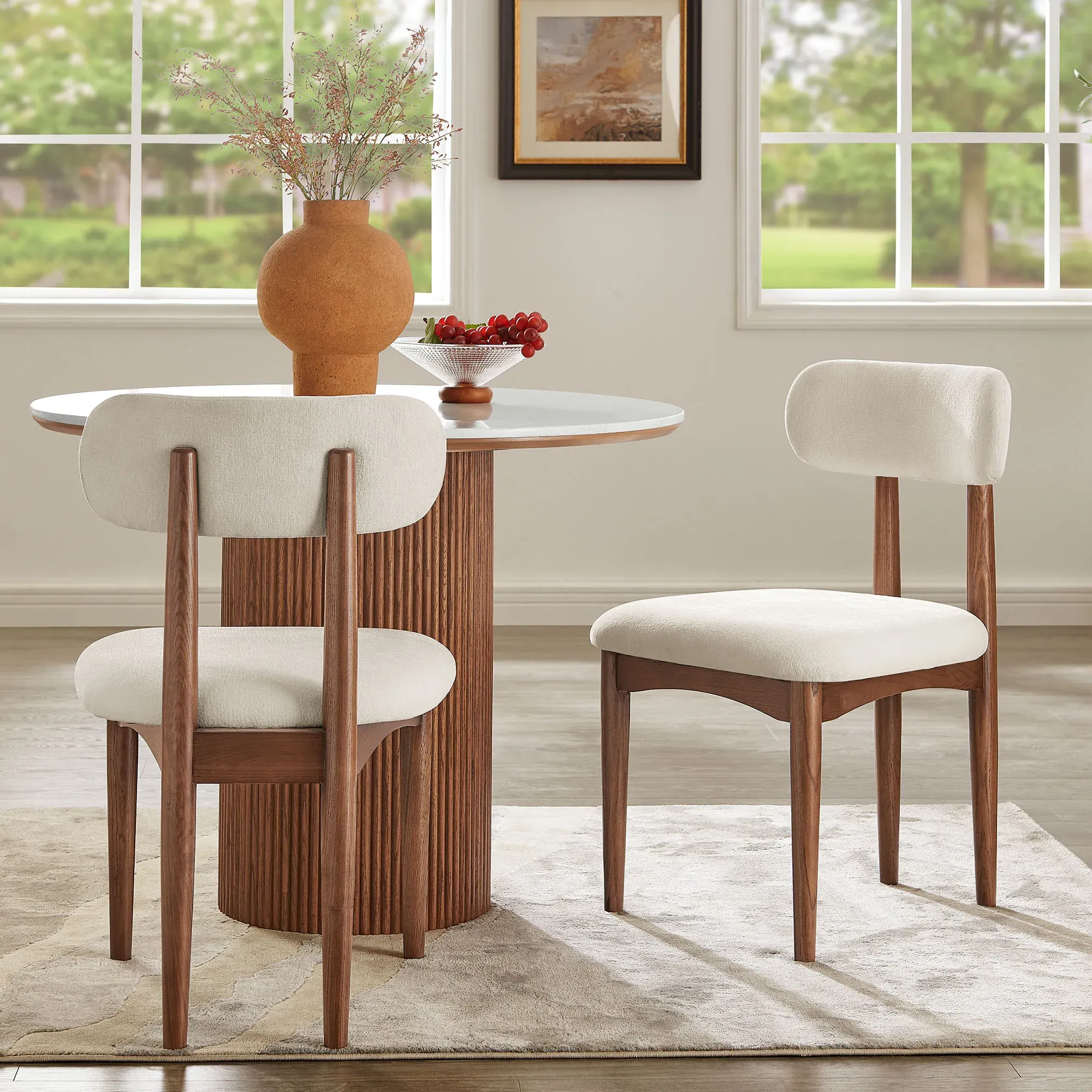 Elin Set of 2 Dining Chairs - Brown, Ash Wood product