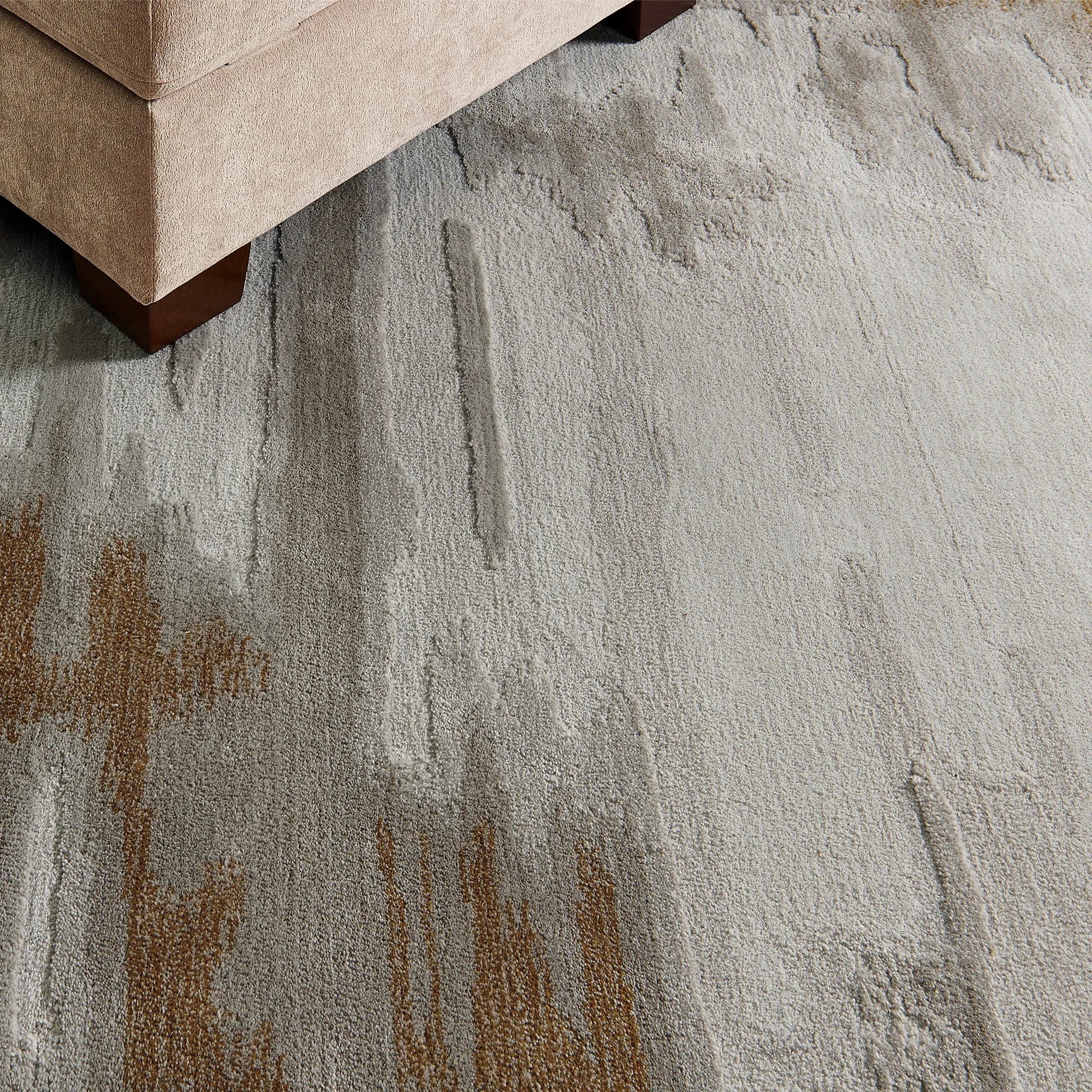 Hand-Woven Area Rug - Gray, Wool product