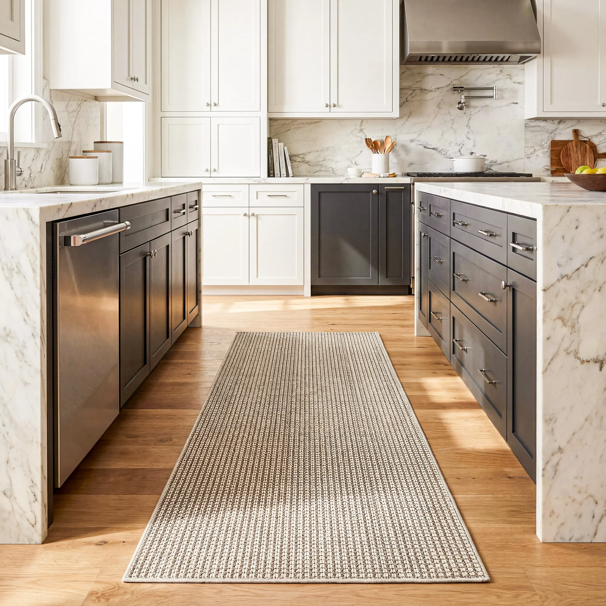 HERNEST Runner Rug - Beige, Wool Blend product